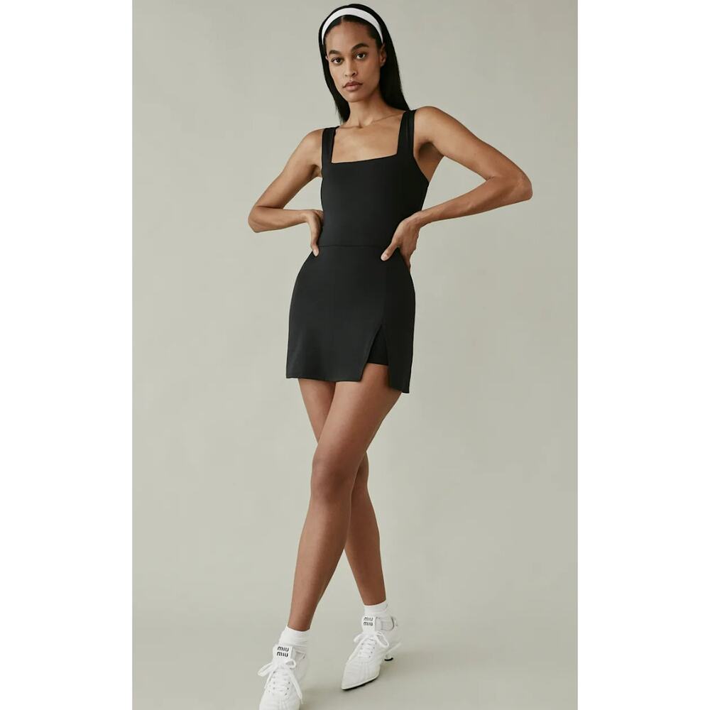 Reformation Daria Ecomove Active Dress White Square Neck Mini Size M Tennis Golf